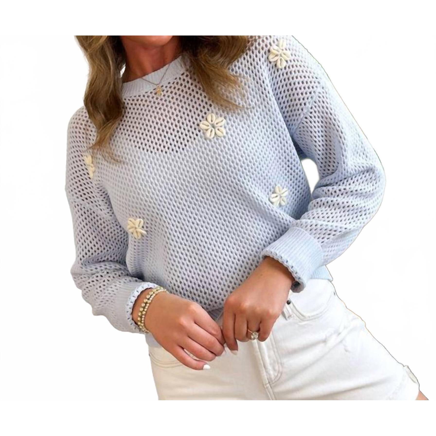 New Able Little Things Knit Sweater In Sky Blue